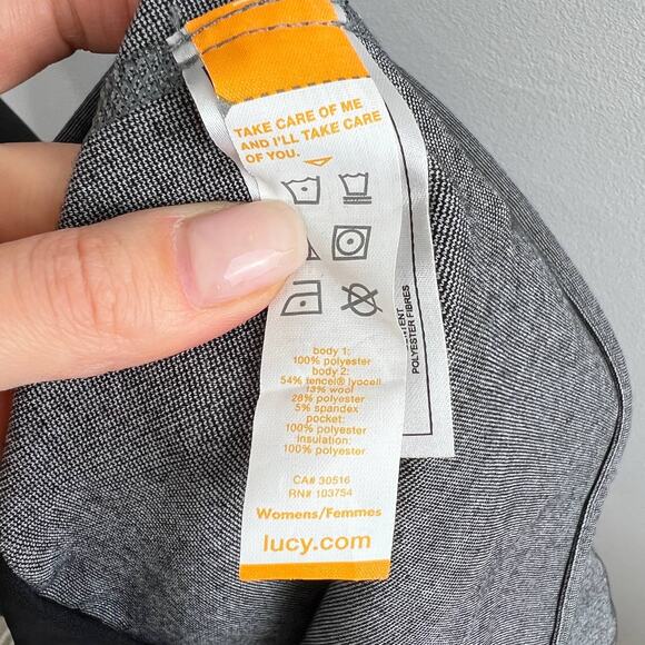 LUCY Gray Sleeveless Quilted Front Zip Mock Neck Polyester Puffer Vest M Medium - Picture 5 of 7